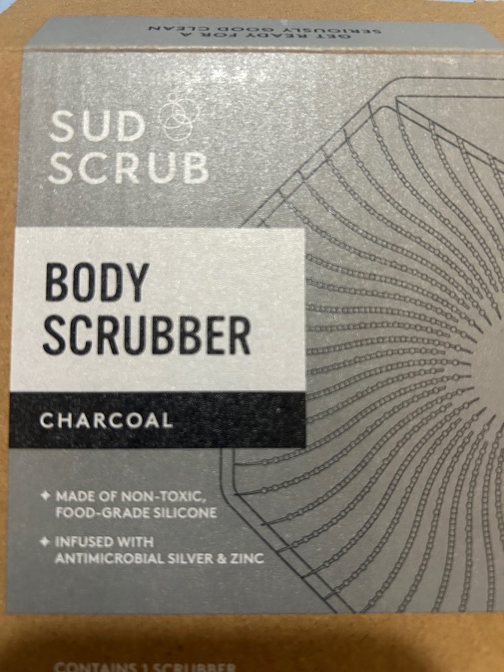 Sud Scrub Antimicrobial Silicone Body Scrubber
